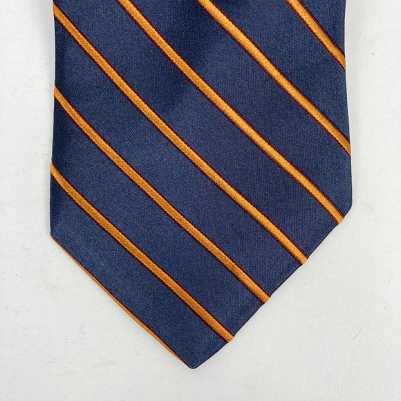 Express Design Studio Striped 100% Silk Neck Tie - Picture 1 of 3